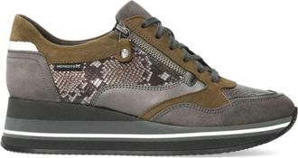 Mephisto Klassieke Olimpia damessneaker - Dames - Sneakers - Grijs - 40 EU - Leer - Schoenen