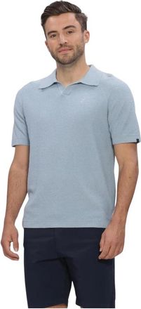 Butcher of Blue Boucle Knit Polo - Heren - Polos - Blauw - M - Katoen - Tops