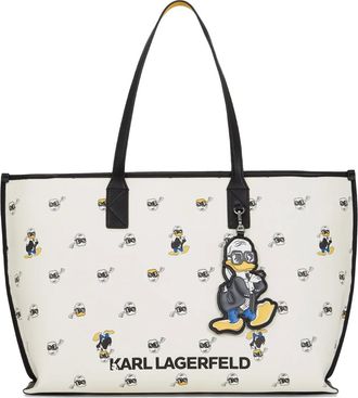 Karl Lagerfeld x Disney Borsa tote con stampa all-over - Bianco