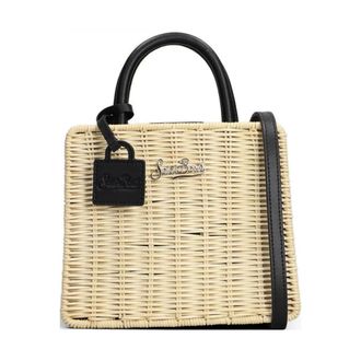 MC2 Saint Barth Tassen, Dames, Beige, ONE Size, Leer, Shop Bag Mini