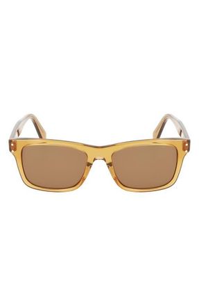 Ferragamo Gancini 54mm Rectangular Sunglasses in Transparent Caramel at Nordstrom