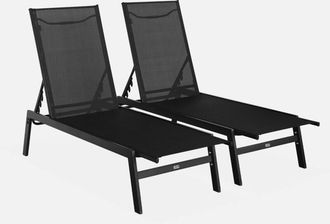Sweeek Tumbona de acero multi posiciones, set de 2