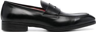 Santoni polished leather penny loafers - men - Calf Leather/Calf Leather - 11 1/2 - Black