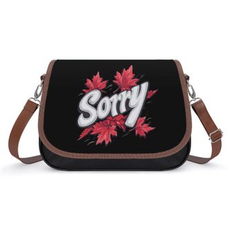 Generic Sorry Canada Crossbody Bags for Women Fashion Leather Shoulder Handbags With Adjustable Strap