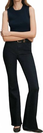 Veronica Beard Crewneck Sid Top In Navy