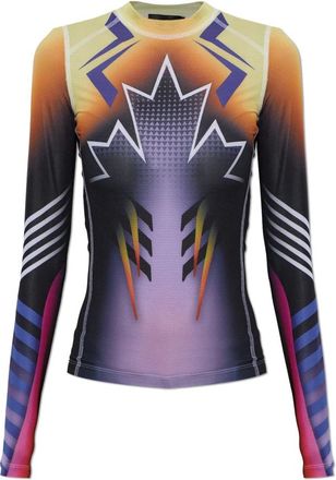 Dsquared2 Printed Top - Dames - Longsleeves - Veelkleurig - XS - Tops