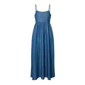 Selected Slfjanna Regular SL Ankle Dress - Dames - Maxi kleedjes - Blauw - S - Kleedjes