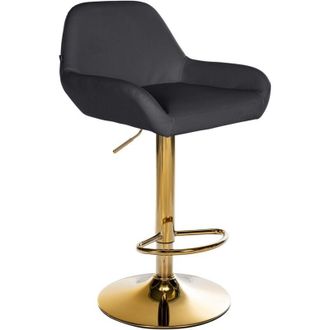 Clp Sgabello da bar Braga in similpelle oro nero