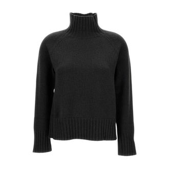 Max Mara Turtlenecks, female, Green, Size: M Maglia in misto lana con collo alto