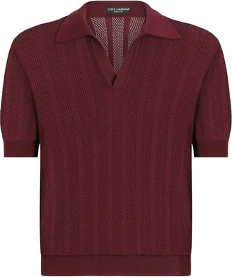 Dolce & Gabbana Polo in maglia - Rosso