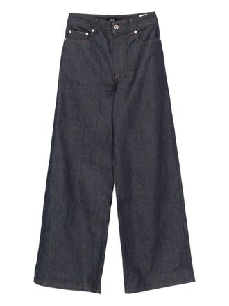 A.P.C. logo-embroidered jeans - Blauw