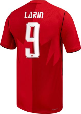 Nike Cyle Larin Canada Soccer 2026 Match Home Nike Mens Dri-FIT ADV Soccer Jersey in Red | NN203945125-CAN
