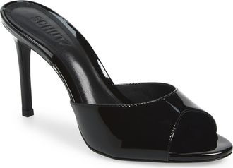 Schutz Cloe Slide Sandal in Black at Nordstrom, Size 10.5