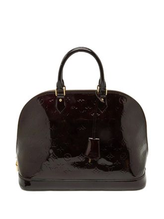 Louis Vuitton patent-leather monogram bag - Red