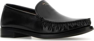 Prada Womens Leather Loafer Black Calfskin