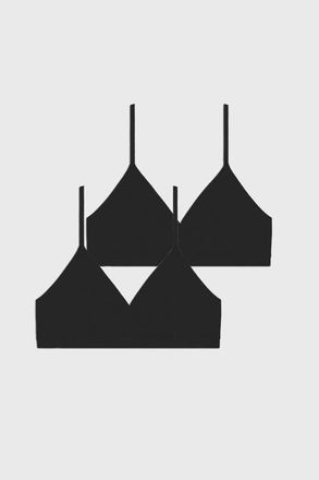 Stripe and Stare Crossover Bra Two Pack in Black at Nordstrom, Size X-Small Uk