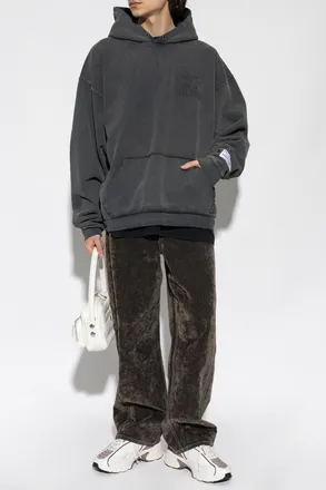 Gallery Dept. Oversized Sweatshirt With Logo, Mens, Grey