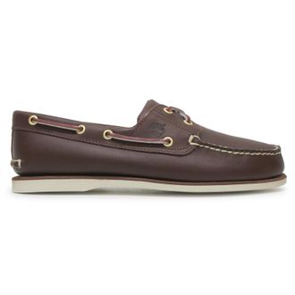 Timberland Classic Boat Full Grain Leather Mens Loafers Shoes - Mid Brown - Size:UK 10.5