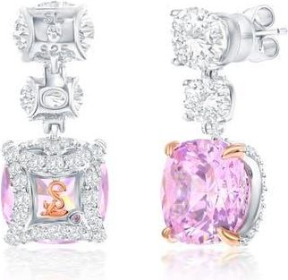 Suzy Levian Gala Firework Drop Earrings in Pink at Nordstrom Rack