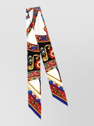 Dolce & Gabbana long carretto motif neck tie