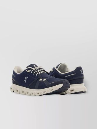 On mesh lace-up rubber sole sneakers