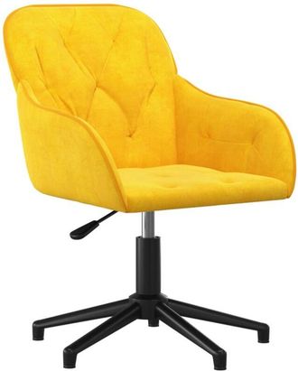 vidaXL Vidaxl - Silla de oficina giratoria de terciopelo amarillo