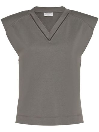 Brunello Cucinelli Katoenen tanktop - Grijs