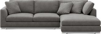 Castlery Hamilton Chaise Sectional Sofa Right Facing Customized, Dark Grey, Spill Resistant, Removable Covers for Sofas by Castlery