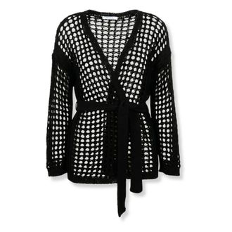 Max Mara Cardigan Gelo - Dames - Truien - Zwart - Maat: S Katoen