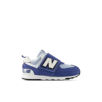 New Balance Ni&ntilde;os 574 NEWB Hook & Loop en Azul, Cuero, Talla 21.5