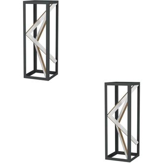 Loops 2 PACK Stylish Modern Black & Gold Table Lamp for Indoor Home D&eacute;cor