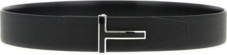 Tom Ford Omkeerbare Gesp Riem - Heren - Riemen - Zwart - 100 CM - Leer - Accessoires