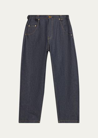 Willy Chavarria Mens True Badboy Wide-Leg Denim Jeans