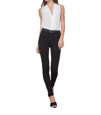 L'agence Marguerite High Rise Skinny Jean In Noir