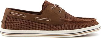 Dune London Mens BURNNER Knitted Boat Shoes Size UK 6 Flat Heel Casual Shoes Brown