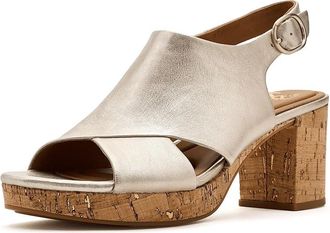 S&ouml;fft Liv Womens Sandals Platino/Cork : 7.5 M (B), Leather