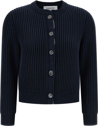 Thom Browne Blue Cropped cardigan