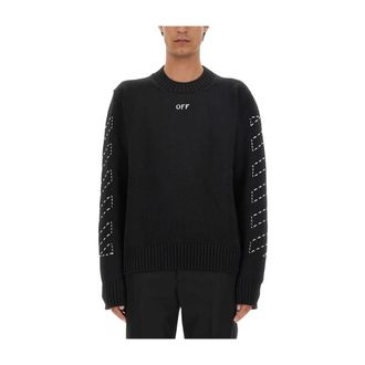 Off-white Heren, Truien, Zwart, Maat: S Katoen