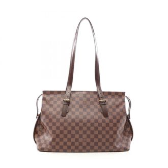 Louis Vuitton Brown Ebene Coated Canvas Damier Canvas Leather Handbag Tote Bag (Pre-Owned)