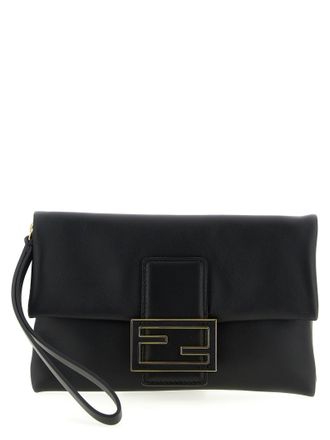 Fendi Mamma Baguette Clutch Black