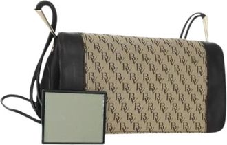 Bottega Veneta Pre-owned Shoulder Bags, female, Beige, Size: ONE SIZE Pre-owned Canvas Shoulder Bag