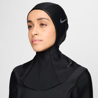 Nike Womens Swim Victory Swim Hijab in Black | NESSE210-001