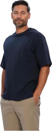 Profuomo T-Shirt Crew Neck Heavy Cotton - Heren - T-shirts - Blauw - S - Katoen - Tops
