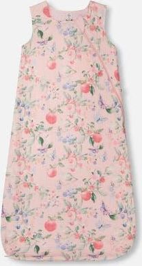 Deux par Deux Cotton Jersey Muslin Printed Berries Sleep Sack in Pink Printed Berries at Nordstrom, Size 18-24M