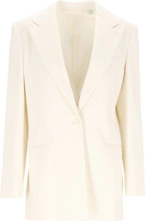 Burberry Blazers - Dames - Blazers - Wit - M - Leer - Jassen