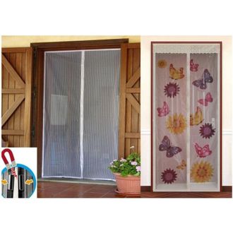 Trade Shop Trade Shop - Zanzariera Magnetica Calamita 100x220cm Universale Porta Finestra Zanzare Mosche