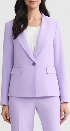 Kasper Petal Lapel One-Button Jacket in Lavender Mist at Nordstrom, Size 10P