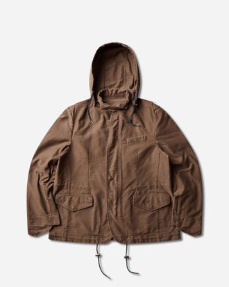sacai Men s Sueded Cotton Jacket Brown