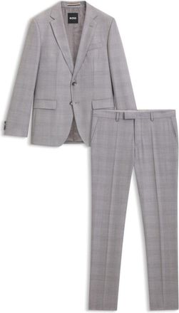 BOSS Two-piece slim-fit suit in virgin wool and silk