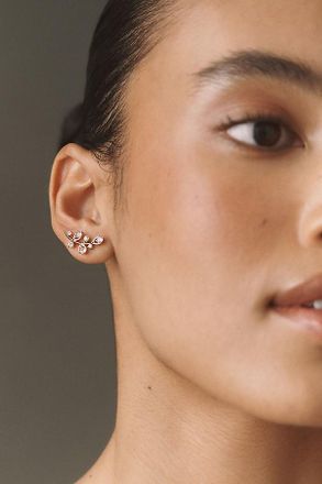 Nadri Adorn Pink VIne Climber Earrings
